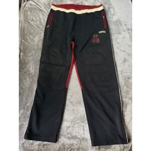 Sean‎ John Vintage Y2K Track Pants Black Red Padded Knee Joggers Mens 2XL 38X31.
